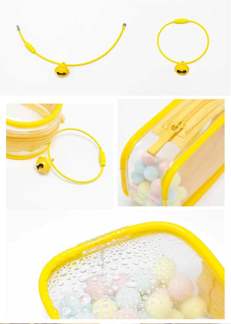 Mini PVC Doll Bag Carrying Case for Mini Figure Doll Collectors Clear Figure Bag with Keychain Hanging