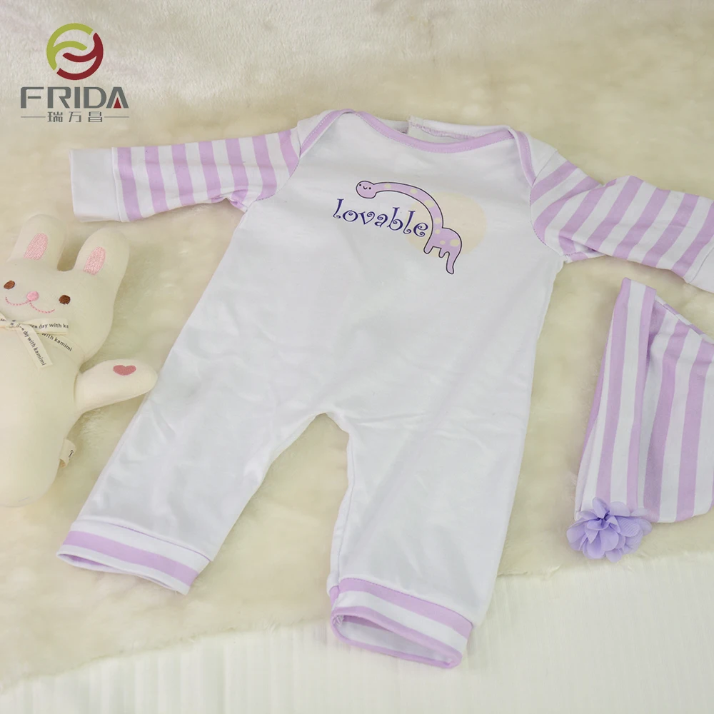 2023 New Reborn Baby Doll Clothes Cotton Romper Jumpsuits Wholesale OEM Custom Eco-friendly Quality Doll Clothes