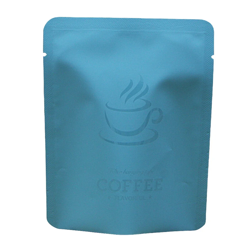 Wholesale flat bottom coffee drip packaging bags pouch coffee tea bags with valve and zipper