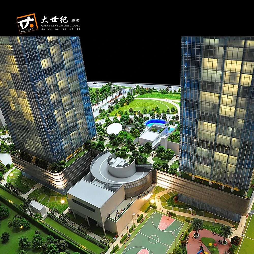 3D Architectural model making 3d models of buildings with pool