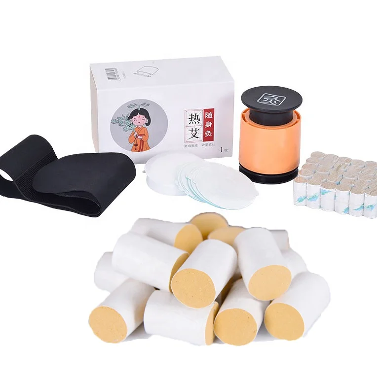 Lemei cheap price replacement loading small size moxa pillar moxibustion smokeless moxa cone on moxa herbal medicine