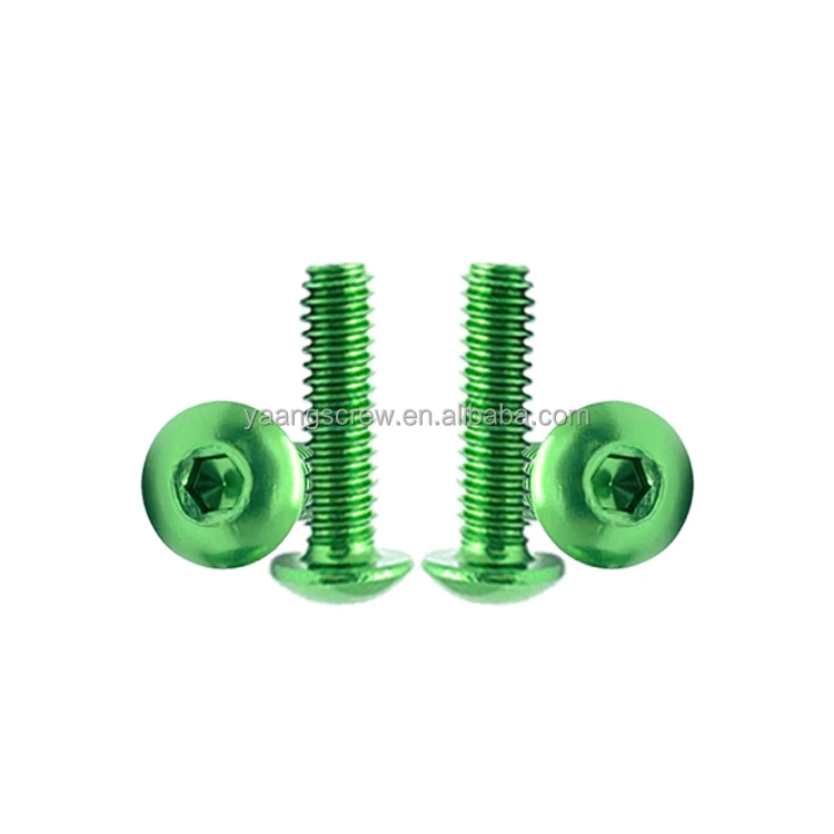 M4 Hex Socket Countersunk Head Flat Head Screw / Bolts Anodized Aluminum Alloy 4mm Metric For Bicycle