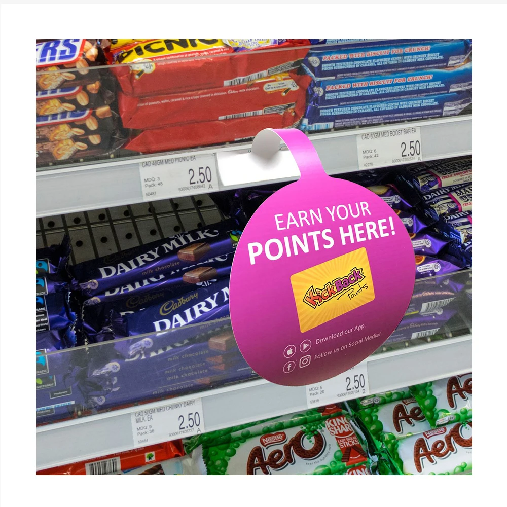 Convenience Store Custom Design Advertising Shelf Display Wobbler Sticker PVC/POP/PET/PP Plastic Swing Strip