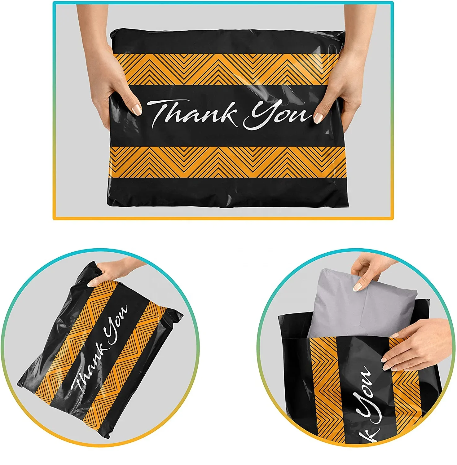 New Custom Logo Recyclable Mail Plastic Bag Filled Packaging Envelope Packaging Foam Mail Mailing Bag