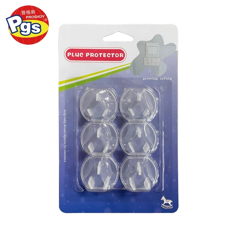 Factory OL002 Outlet 6Pcs Wall Plug Protector Electric Socket Guard Plug Protector Baby Anti Electric Shock Plug Protector
