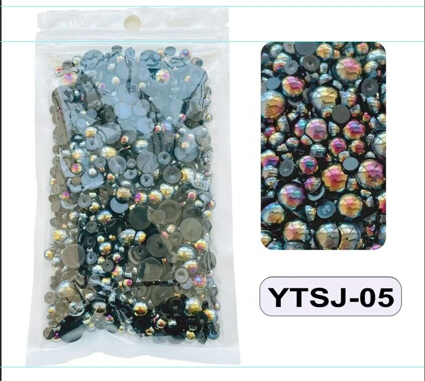 Wholesale Customized Flatback Half Loose Pearl Beads 3mm-12mm Mix Sizes Nail Art Garments Shoes Glue Technique Resin Glass