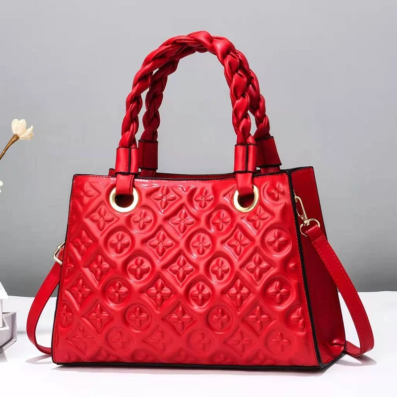 2022 Wholesale fashion hot sale luxury big pu leather girls shoulder bag ladies office messenger purses women tote handbags