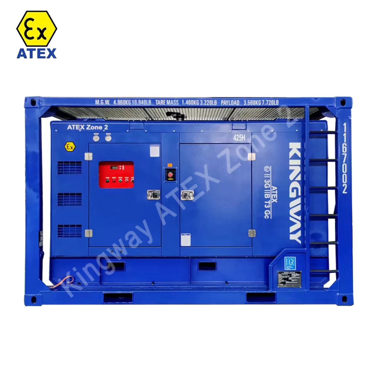 Atex Zone 1 Zone 2 Explosion- Proof 150kva  diesel generator with DNV2.7-1 lifting frame with for oil & gas platforms