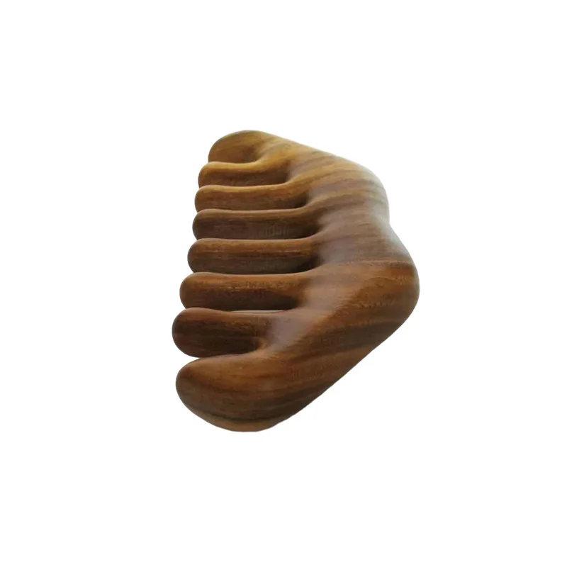 Manufacturers wholesale green sandalwood ebony meridian comb massage advertising gift lip shape rosewood so