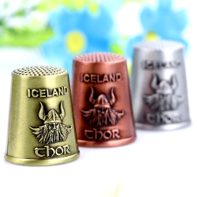 
Factory custom design tourist gift ceramic thimble metal finger souvenirs thimble 