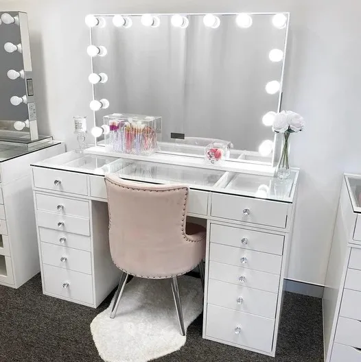 Bedroom Modern Makeup Storage 13 Drawer Vanity Table