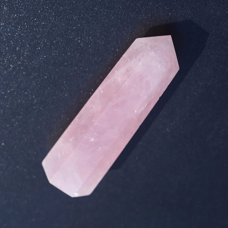 Natural Rose Pink Quartz Reiki Gemstone Healing Points Rose Crystal Wands