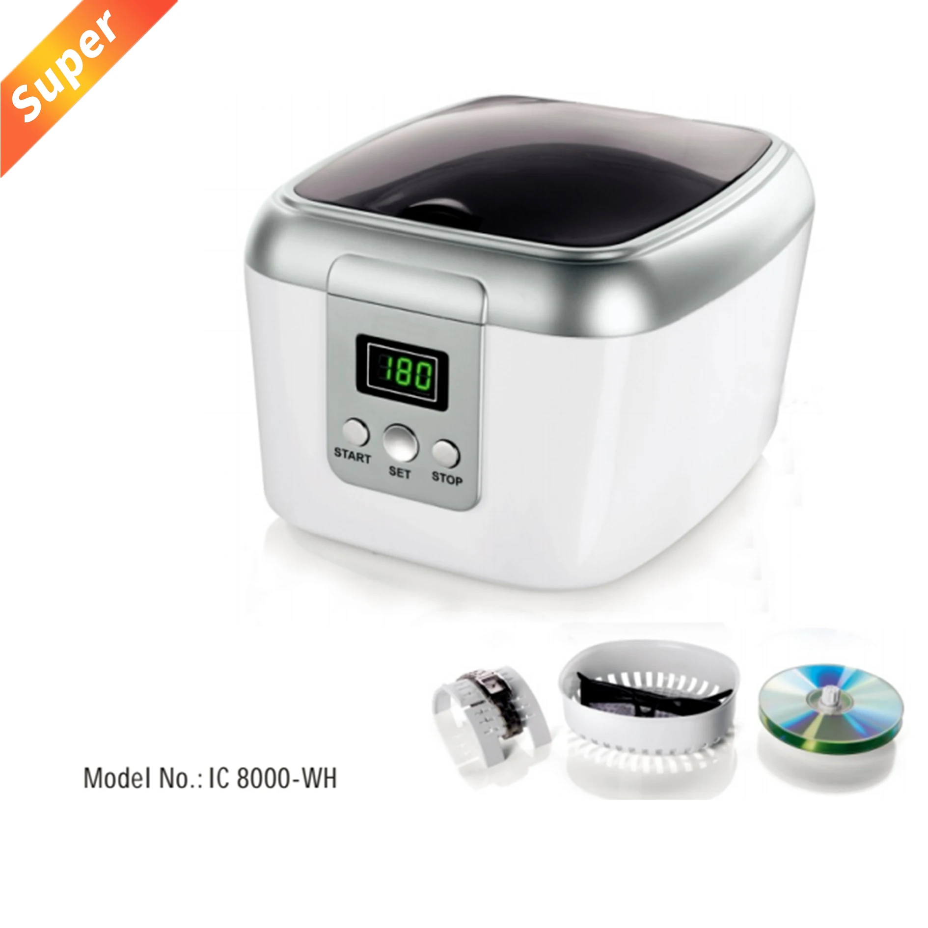 Jewelry portable machine ultrasonic cleaner dental pod mini quiet eyeglass solution ultrasonic cleaner