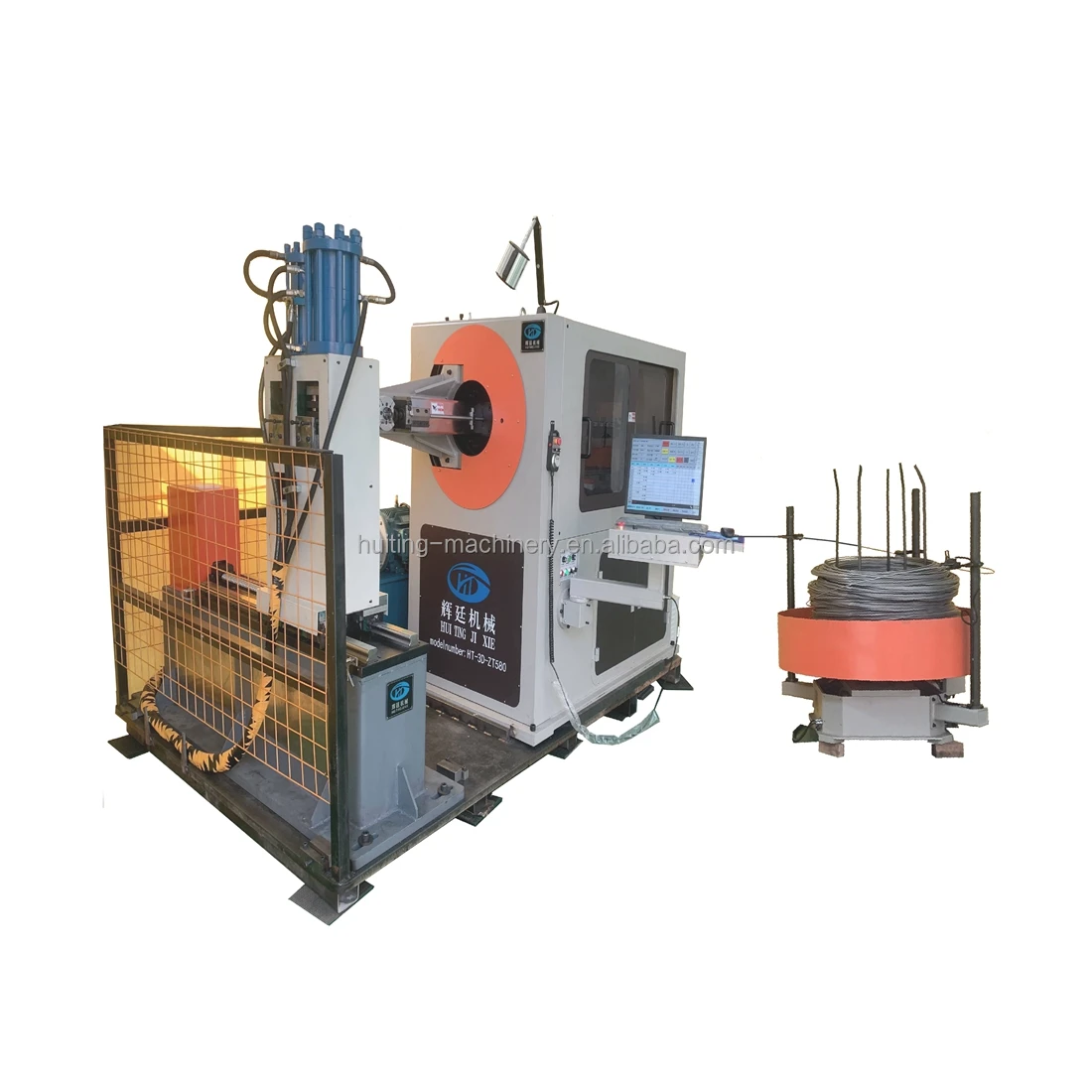 Huiting лакированная OEM/ODM 3 мм-8 мм 5 Axis CNC станок для гибки проволоки и уплощение пирсинг провод формируя 3D CNC станок для гибки проволоки