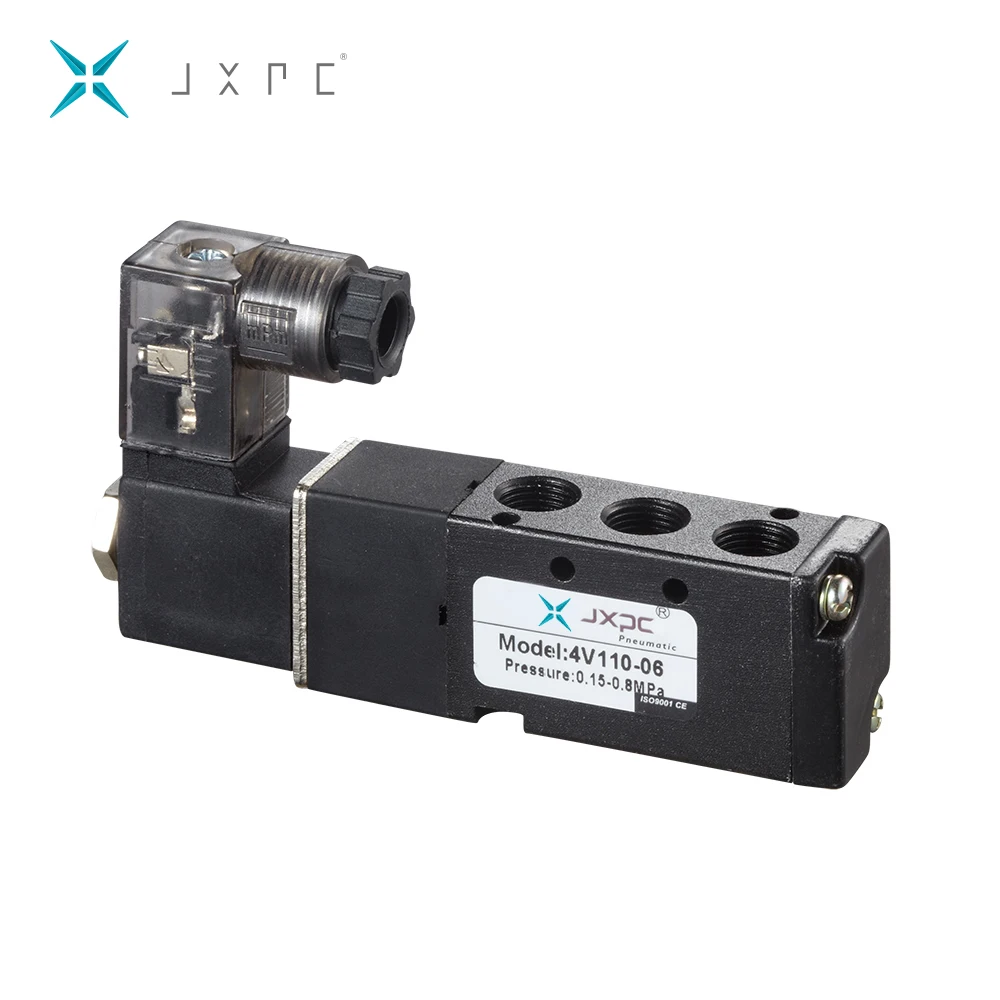 Пневматический клапан управления JXPC 1/8 дюйма 4V110-06 Ar, Соленоидный клапан 5/2