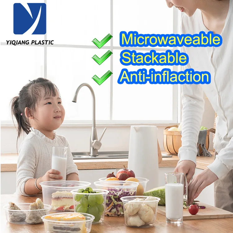 1250ml Leak-Proof Take Away Food Container, Disposable Plastic Microwavable Storage Containers With Lid