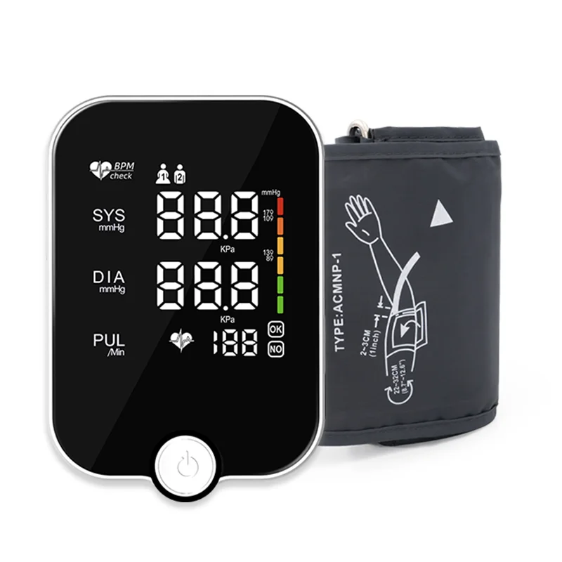 New Design One-Key Automatially Measurement Digital Blood Pressure Monitor With Upper Arm Wide Range Cuff For Home Use