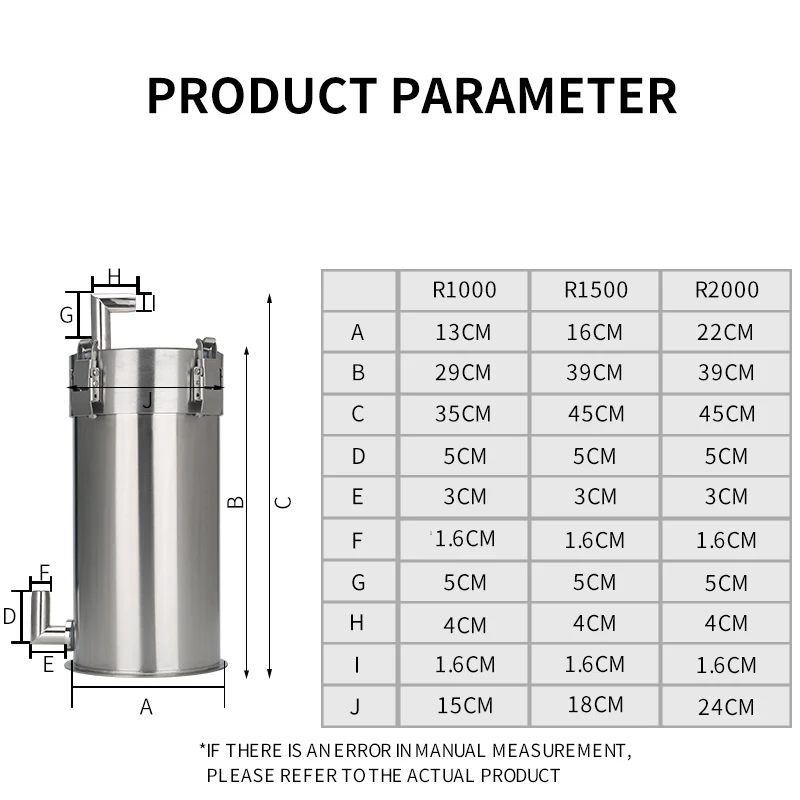 external aquarium filter bucket fish filter aquarium with OEM and ODM service Fish tank stainless steel filter barrel