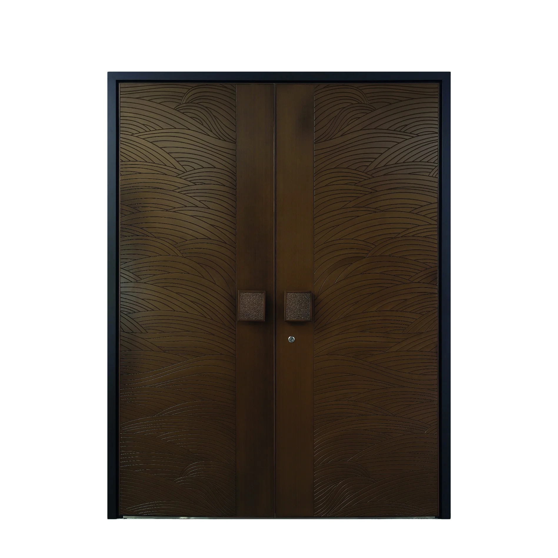 Modern Custom House Exterior Solid Wood Main Entrance Wooden Doors Entry Front Doors