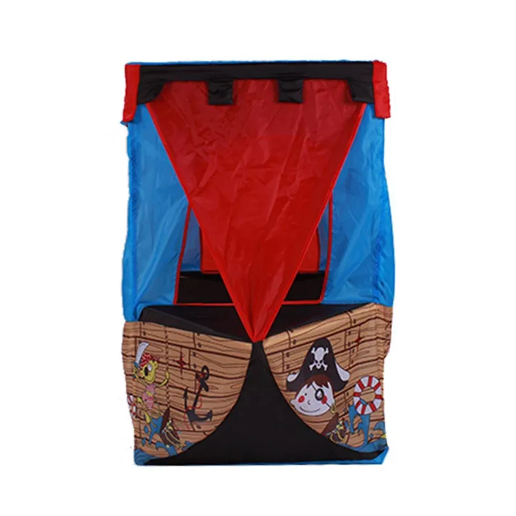 Kids Indoor Playhouse Pirate Ship Tent for Children with Ocean Balls Foldable Toy House Outdoor for Boys And Girls Gift