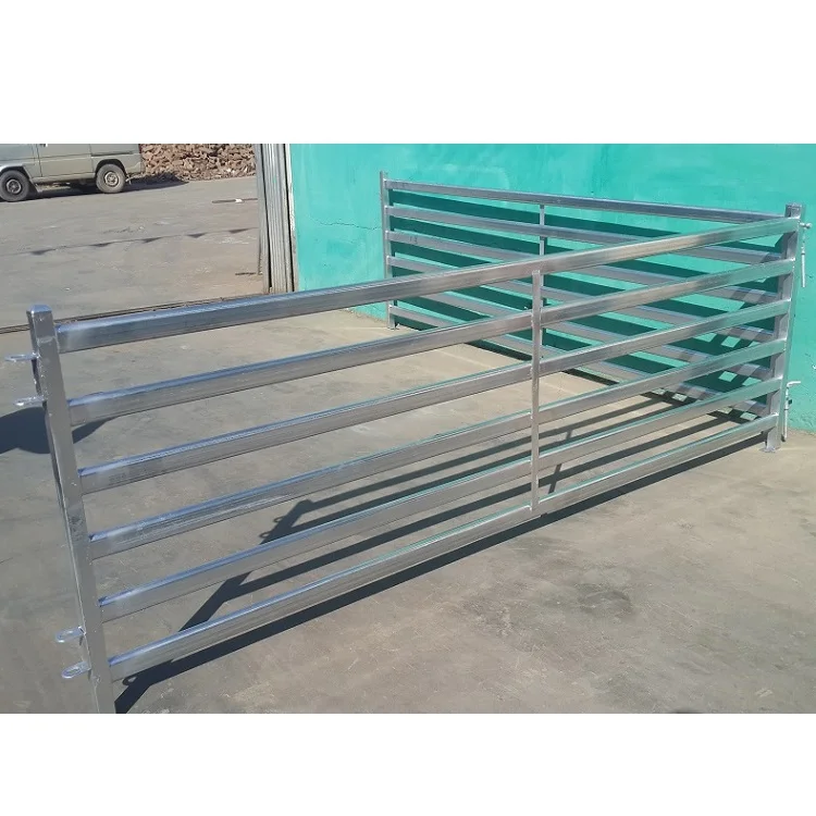 Movable Farm Yard Corrals / 2m Steel Cattle Horse Paddock Fence /  Portable Galvanized Sheep Panels and Gate