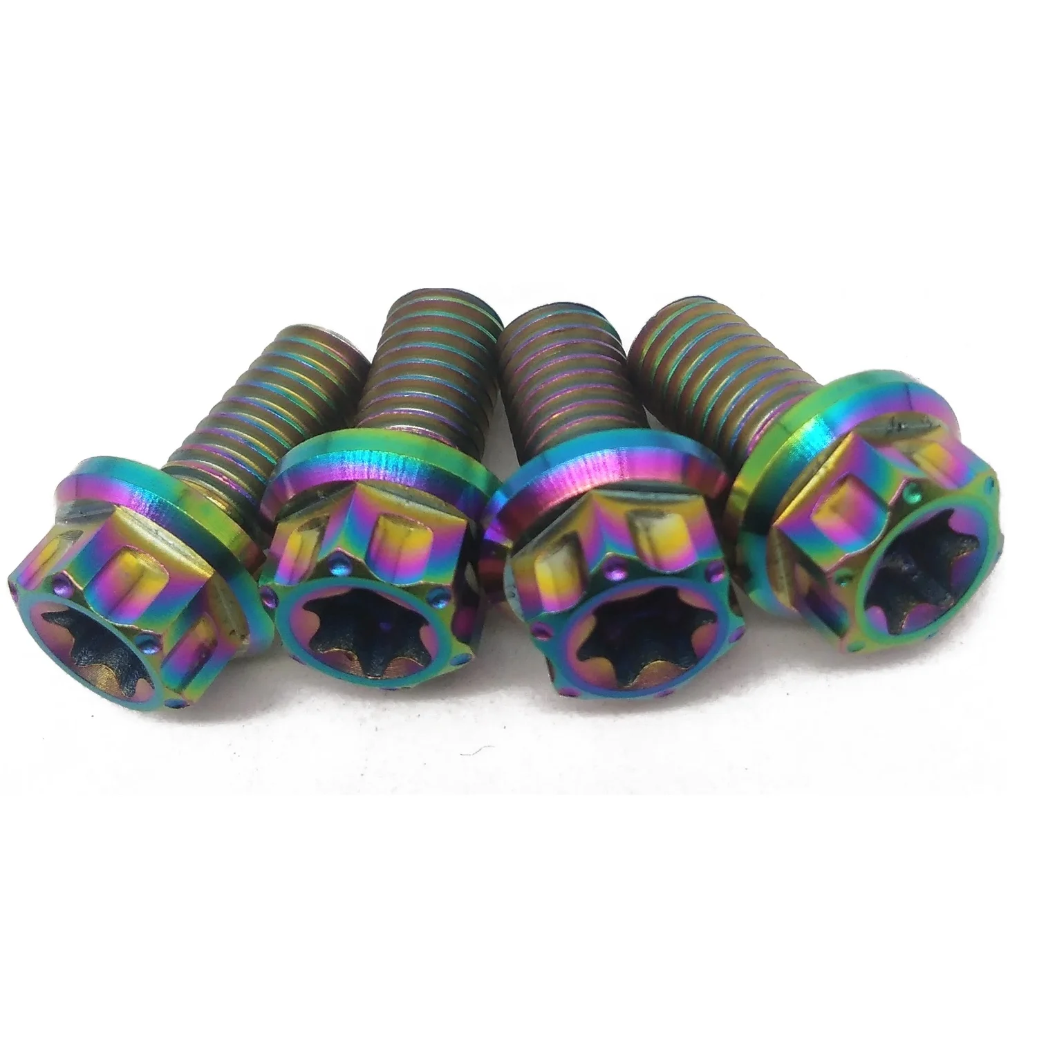 M6 M7 M8 M10 M19 M21 Motorcycle Grade 5 Hexagon Flange Bolts Din 6921 Hex Flange Head Titanium Bolts