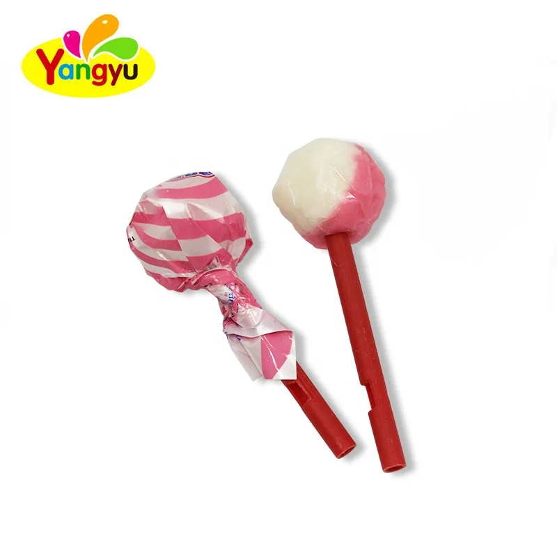 Jar Packing Fruity Creamer Whistle Lollipop For Africa Market
