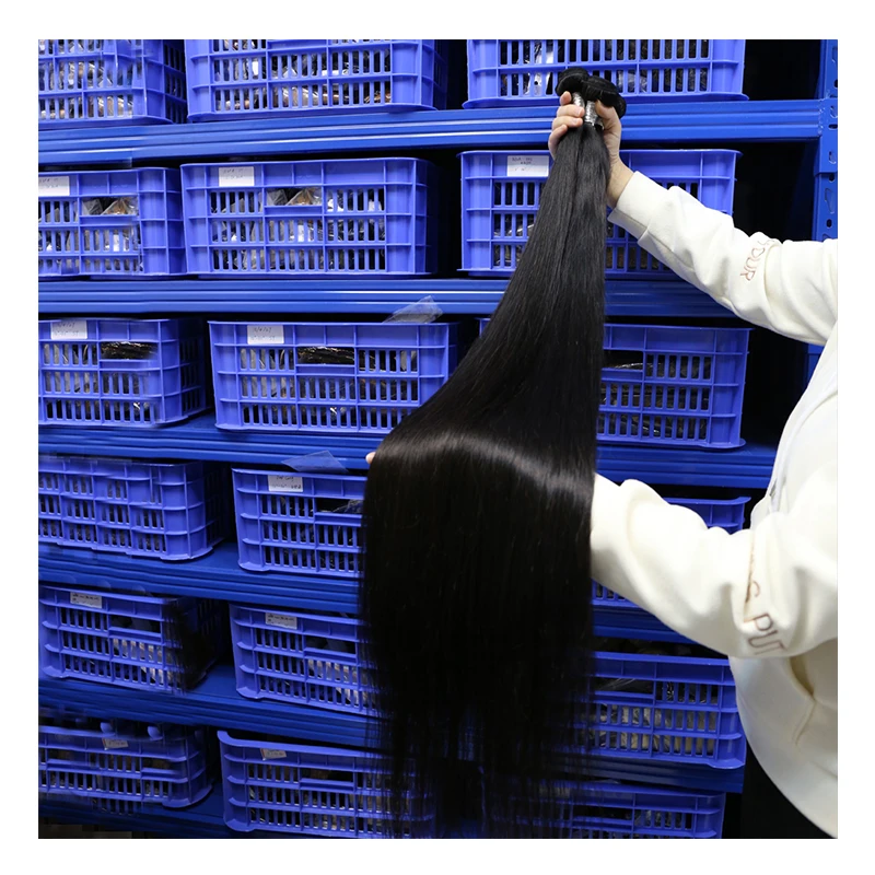 Китайские поставщики необработанные 10 А 100% натуральные волосы пучок натуральных волос 30 дюймов 40 выровненные шелковистые прямые пучки 9A для