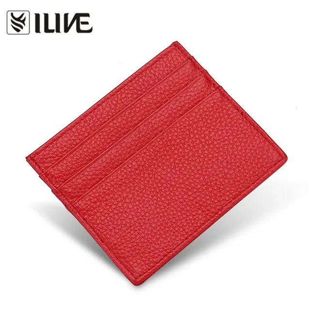 Genuine Leather RFID Blocking Business Card Holder Case Visa Credit Cards