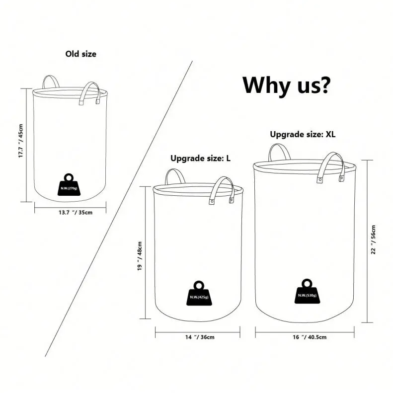 Collapsible Large Rolling Storage Laundry Basket With Lid