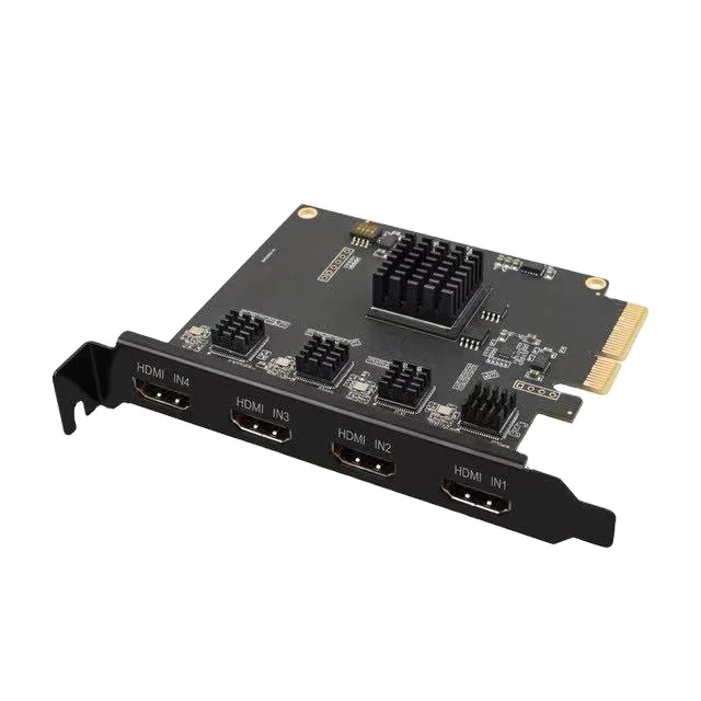 Guaranteed Quality 4 Channel HD-compatible PCIE Video Capture Card Live Broadcast Streaming