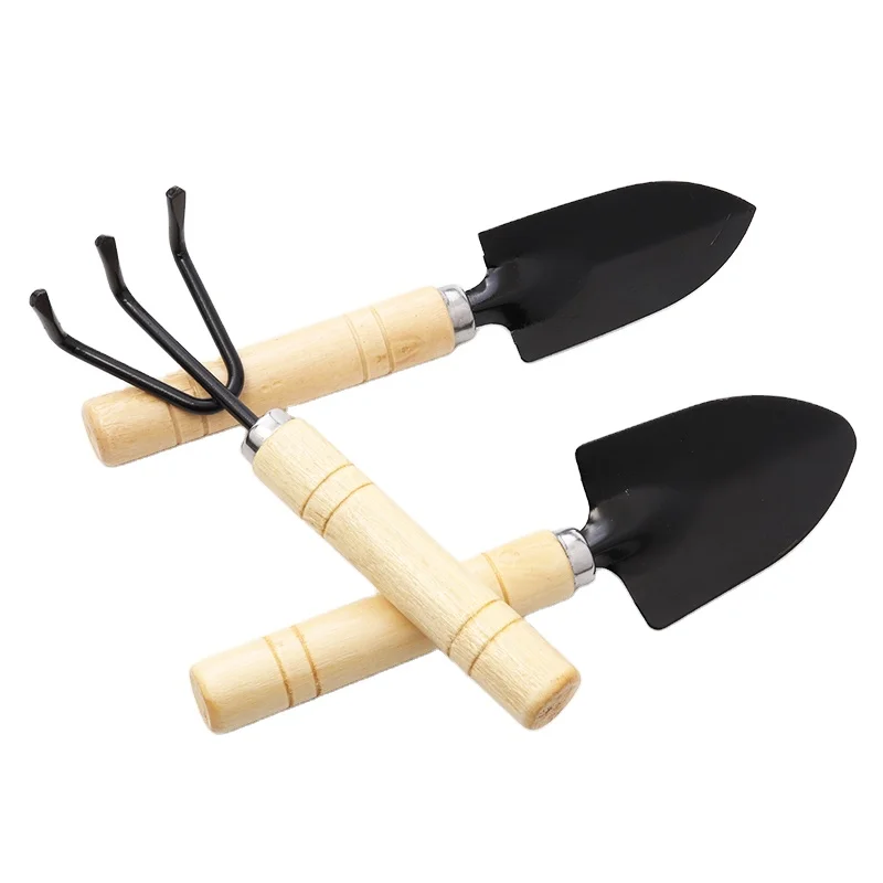 Hot sale garden shovel garden trowel with wooden handle mini shovel garden tool