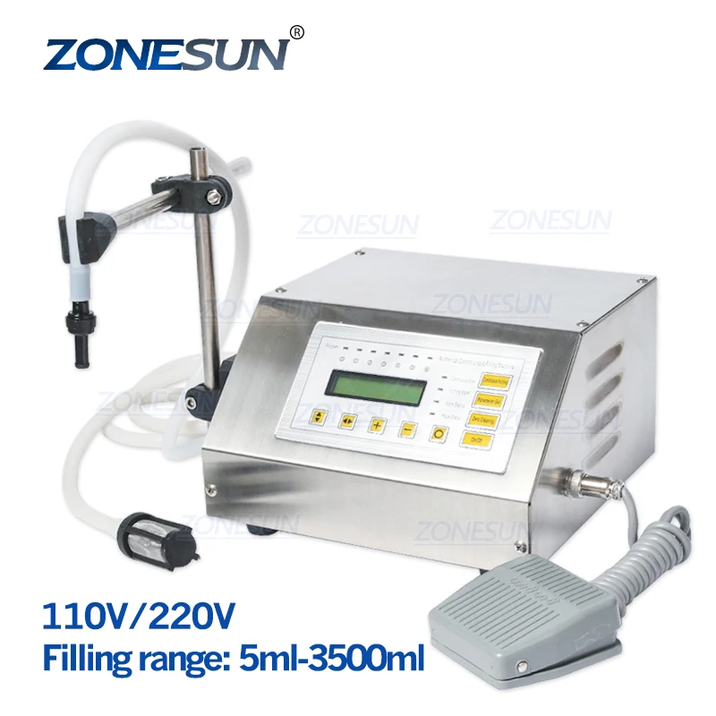  ZONESUN 220V или 110V GFK-160 цифровое управление разливочная машина Малый портативный Электрический Жидкости Автомат для разливания воды машины