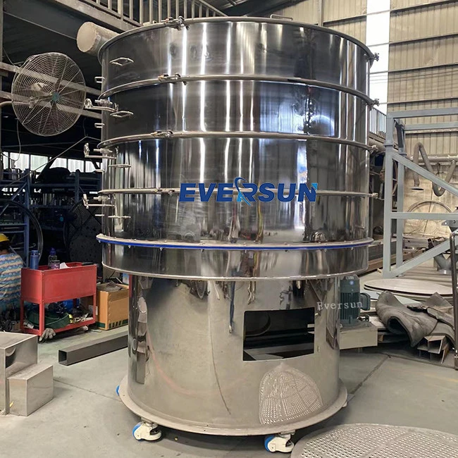 All carbon steel stainless steel connected vacuum feeder powder particle rotary sieve machine