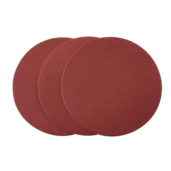 Red aluminum oxide toa abrasive paper disc without holes sand paper hook&loop discs hook and loop sanding disc