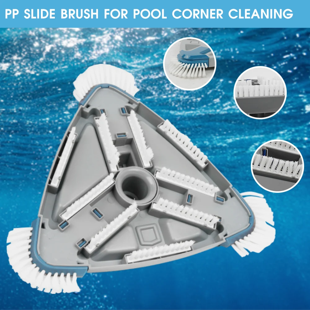 BN Swimming Pool Supplier Flexible Triangular Vacuum Cleaner Brush Head for above ground pool