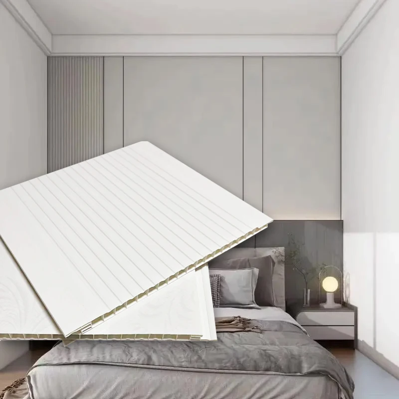 Eco-friendly White PVC WPC Wall Panel Indoor Plastic Composite Wall Panel Cladding