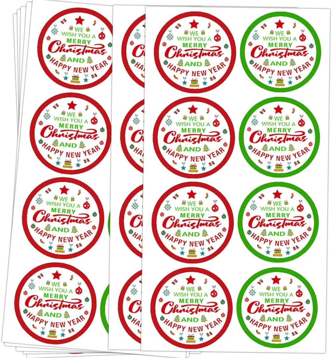 Christmas Stickers Pack for Kids Cute Vinyl Waterproof Christmas Stickers for Laptop Water Bottles Phone Envelopes Crafts