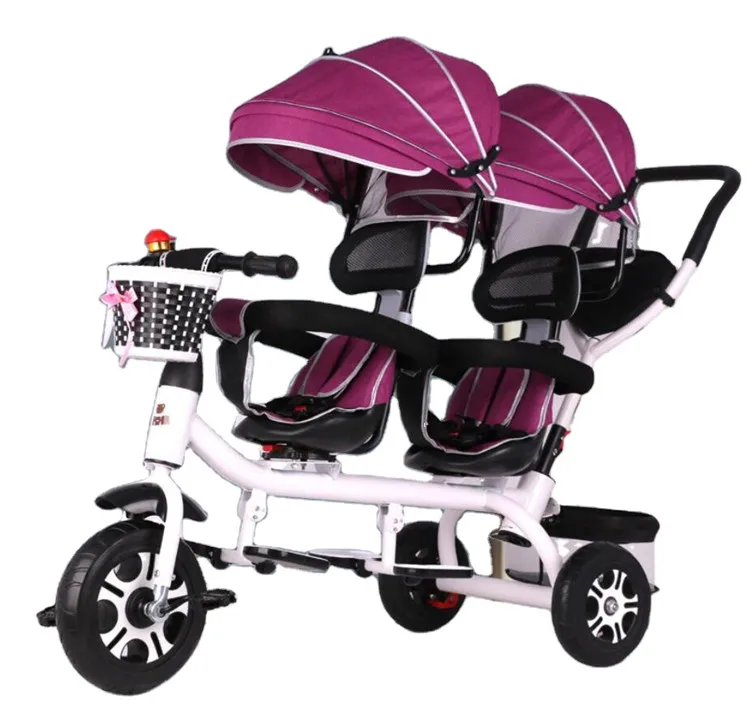 Cheap factory CE 3 wheels  try cycle model baby double tricycle kids pedal trike for sale