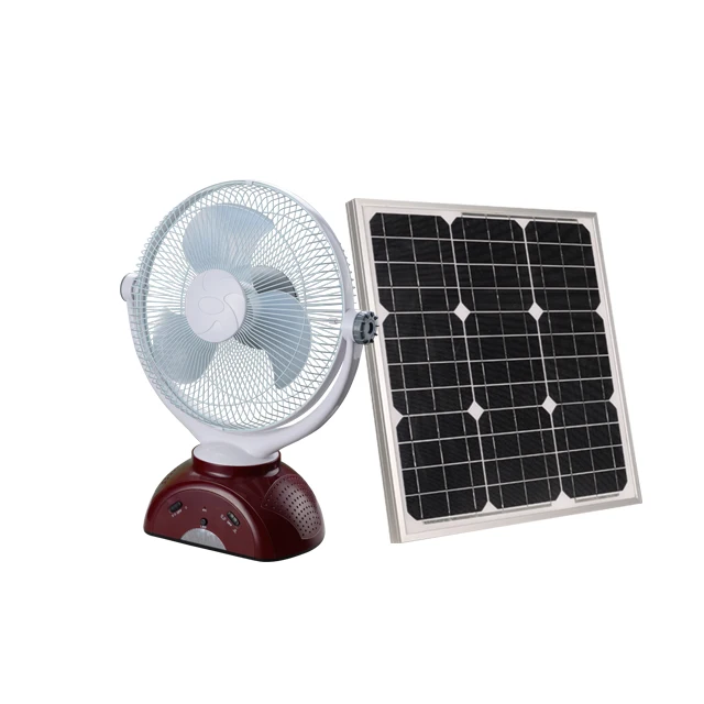 hot sell 12 inch 12 volt solar fan rechargeable ac dc fan solar fan for table