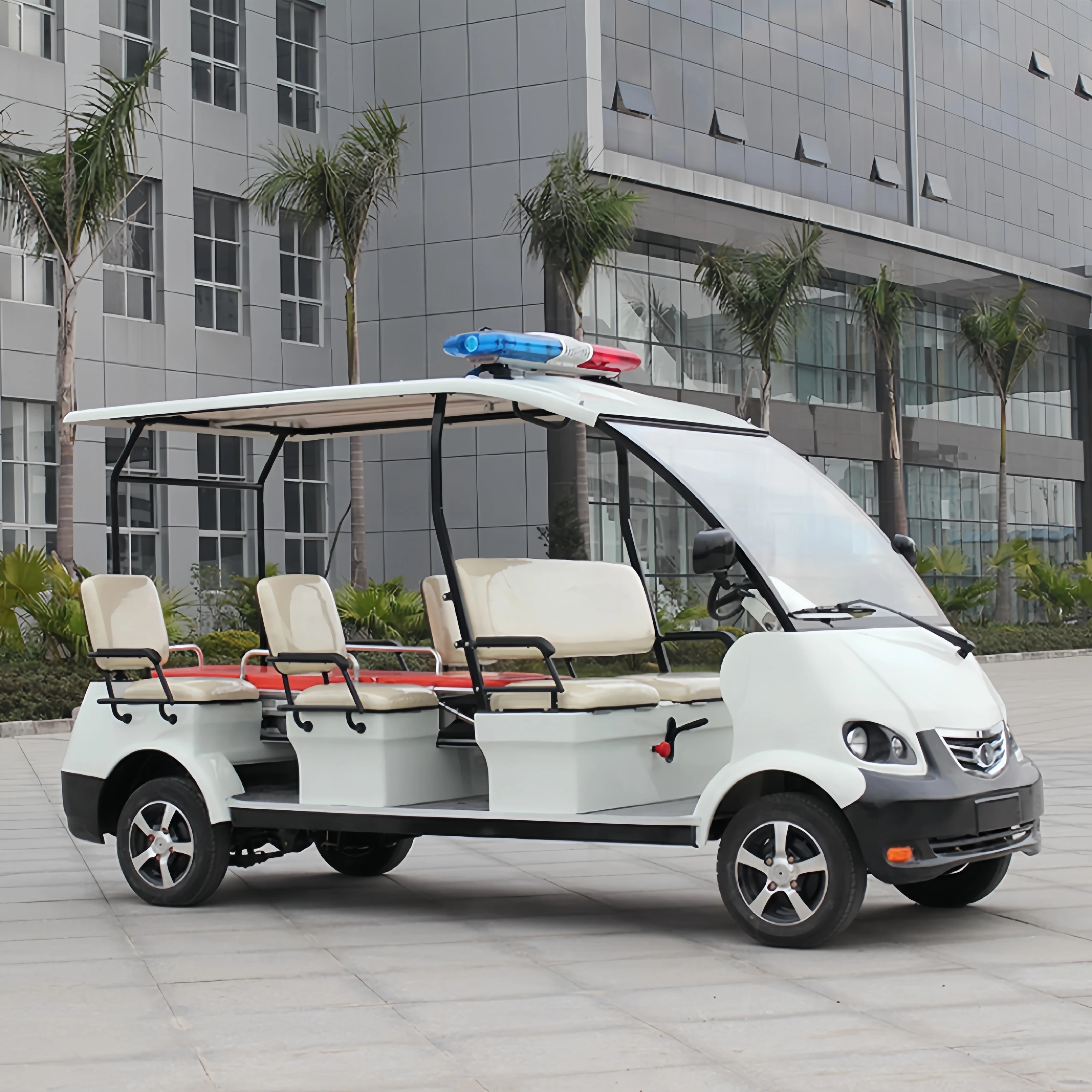 Latest Design Cheap Luxury Ambulance Golf Vehicle 48V 6 Seat Electric Golf Cart Electric Ambulance for Sale
