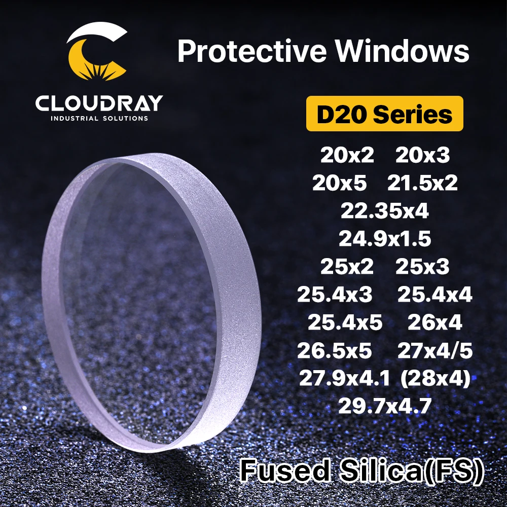 Cloudray Protective Windows волоконная лазерная резка сварочные детали оптическая линза JGS1