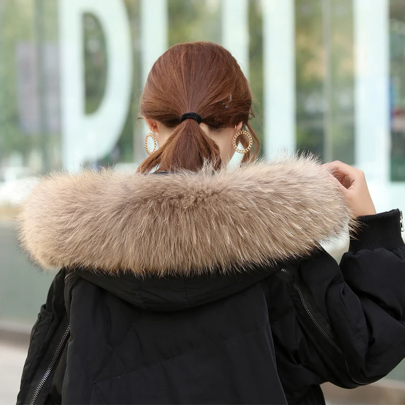 
DIY Clothing Hood Trim Real Fox Fur Trimming Raccoon Fur Strips 