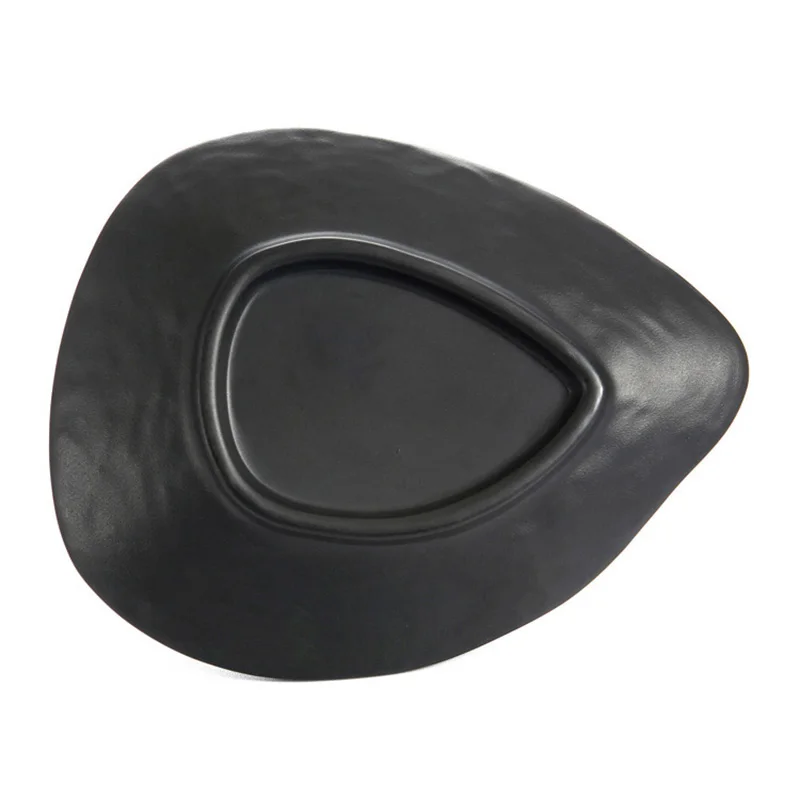 Matt Black Melamine Dinner Plate Set Tup Dish Kitchen Ware Luxury Homeware Food Dispenser Plates