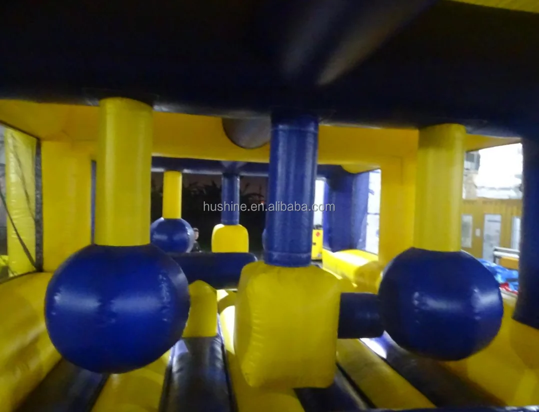 Giant 5K Running Events large mega bounce house bouncy jumping castle outdoor Inflatable Insane 5K run obstacle Course