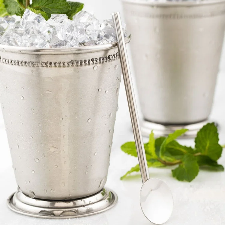 Custom Nickel Plated Beaded Trim Edging Cup 12 Oz Moscow Mule Mint Julep Cup