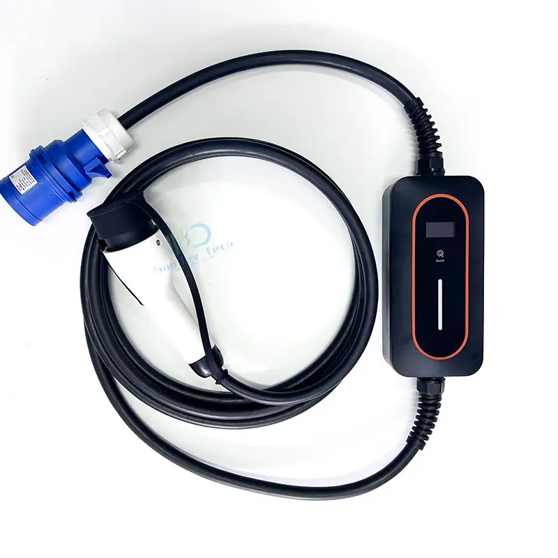 Level 2 16A 32A 3.7KW 7.4KW  EV Portable Car Charger Type 1 2 GBT For Electric Car Home Charging