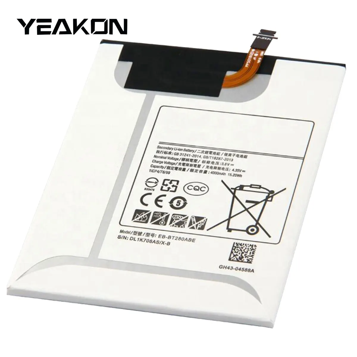 EB-BT280ABE Standard Battery For Samsung  Galaxy Tab A 7.0 SM-T280 T280 T285 replace tablet battery 3.8V 4000mah
