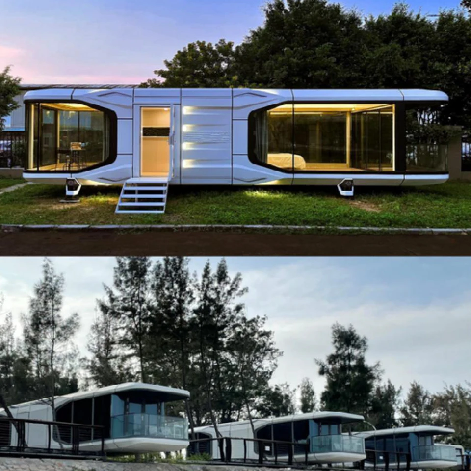 GUCI E7 premier prefabricated capsule hotel cabin modular prefab container home folding tiny house