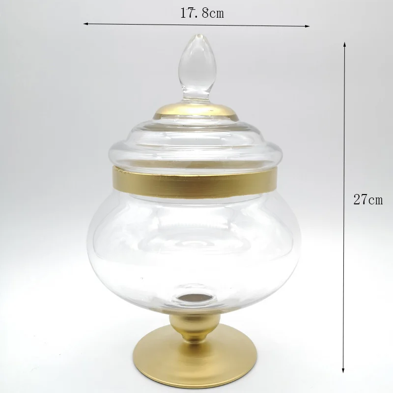 Hot Sale Crystal Candy Glass Storage Jar Bowl Set With Cover Lid For Home Kitchen